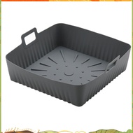 23cm/9Inch Square Large Silicone Air Fryer Liners Mold for  Air Fryer 6-8QT Reusable Airfryer Oven B