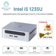 GenMachine New Mini PC มินิพีซี Windows11 CPU Intel 12th Core i5 1235U GPU Iris® Xe Graphics 10 Cores 12 Threads Up to 4.4GHz WiFi6 BT5.2 DDR4 8/32GB RAM 256/2TB NVMe SSD Support Three Screen Output