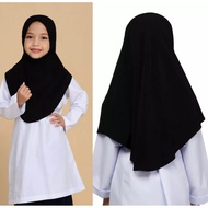 Tudung Sarung Budak Sekolah Hitam Putih
