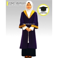 (TADIKA/ PRASEKOLAH) JUBAH KONVO GRADUASI HALF SONGKET PURPLE