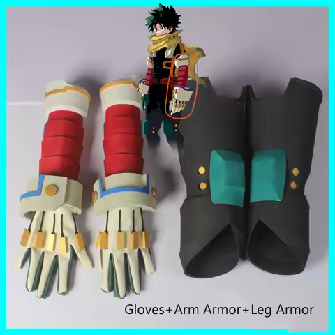 Midoriya Izuku Deku Bakugou Katsuki Cosplay Gloves Armor Leg Armor Halloween Costume Accessories