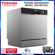 TOSHIBA DW-08T1(S) COUNTERTOP DISHWASHER, 8L CAPACITY, 2 TICKS, COMPACT TABLETOP DISH WASHER, DW-08T1(S)-SG