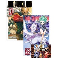 Sách - One-punch Man (combo 26 tập gồm tập 1-24 tái bản, tập 25-26 bản in đầu có bookmark, 01 poster