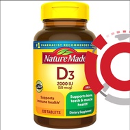 Nature MADE VITAMIN D3 VIT D3 VITAMIN D VIT D 2000IU 2000IU 220