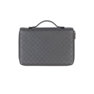 EMPORIO ARMANI  ALL OVER EMBOSSED LOGO LEATHER ORGANIZER
