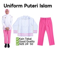 Uniform puteri islam set uniform puteri islam tshirt puteri islam seluar puteri islam