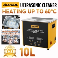 AUTOOL CT85 10L Ultrasonic Cleaner 60°C Heated Automotive Parts Fuel Injector Cleaning Machine with 