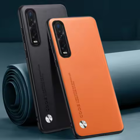 Luxury PU Leather Case For OPPO Find X2 Pro X2Pro Back Cover Matte Silicone Shockproof Protection Ph