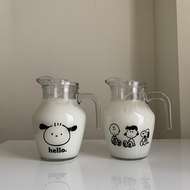 Korean Aesthetic Glass | Glass Cup | Motif Glass | Character Cup | Transparent Glass | Pitcher | Gla