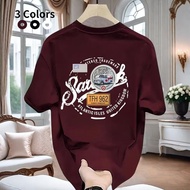 S-5XL Summer New Short Sleeve T-shirts Cartoon Print Leisure Tee Loose Round Neck Cotton T Shirt for