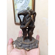 Patung tembaga antik ukiran gajah asmara