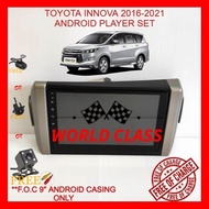 TOYOTA INNOVA 2016-2022 ANDROID 10" IPS PLAYER 2.5D WITH ( F.O.C ANDROID PLAYER CASING)