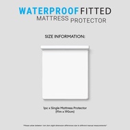 Jean Perry Waterproof Fitted Mattress Protector - 40cm (Single / Super Single / Queen / King)
