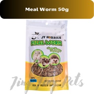 JY Hobbies Dry Meal Worm Sugar Glider Hamster Hedgehog Food Treats 50g [GF005][Mealworm]