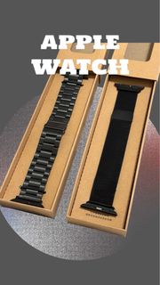 全新Q哥✨Apple watch 雙節米蘭尼斯錶帶 錶帶 7 SE 6 5 4 3 不鏽鋼錶帶 磁吸錶帶 金屬錶帶 W18 42/44/45/49黑色