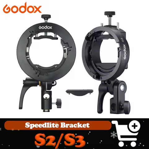 Godox S2 S3 Speedkite Bracket Bowens Mount Flash S-type Holder Bracket for AD200Pro AD400Pro II Spee