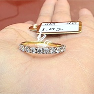 Swiss Diamond Ring (CZ) 9K Gold Weight 1.69 Grams Number 57