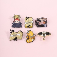 Anime Fourth Wing Dragon Brooch Pins Book Lover Brooch Badges Readers Fans Bag Accessories Jewelry G