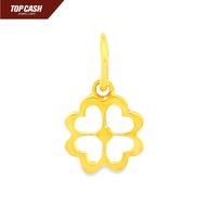 Top Cash Jewellery 916 Gold 4 Leaf Clover Heart Pendant
