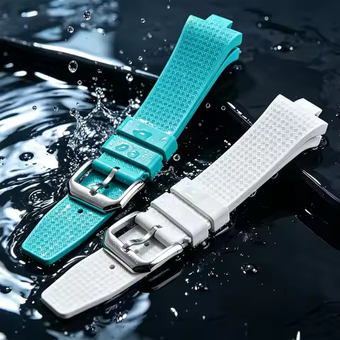 Quick Release FKM Rubber Watch Band Sport Diving WatchStrap For Citizen TSUYOSA Collection NJ0150 NJ