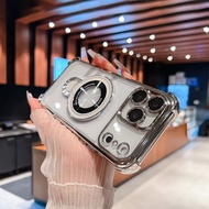 TEMU Transparent Acrylic Magnetic Phone Case Compatible With For Iphone 11, 12, 13, 14, 15, 16, 17 P