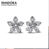 Pandora Silver Project Red sterling silver stud earrings