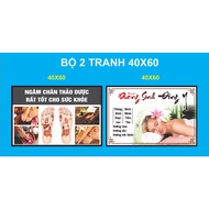 Oriental medicine spa painting 2 paintings (size: 40x60x2=2.2m)