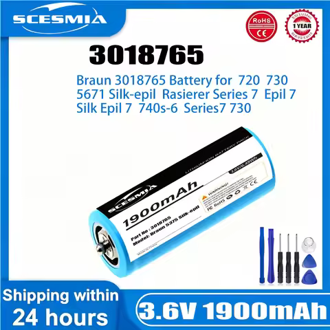 1900mAh Replacement Battery For Braun Series 5 7 8 9 Electric Shavers Razor Pulsonic UR18500Y