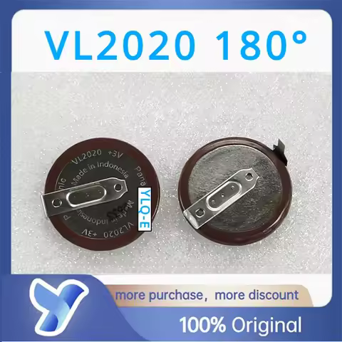 1pcs/lot VL2020 2020 3V VL2020/HFN Rechargeable Battery Lithium Battery with Legs 180 Degrees for BM