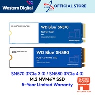 WD Blue SN570 (PCIe 3.0) / SN580 (PCIe4.0) NVME SSD (250GB / 500GB / 1TB)