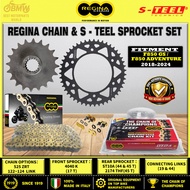 REGINA CHAIN + S-TEEL SPROCKET KIT BMW F850 GS / ADV (2018–2024)｜525 ZRT / ZRA｜122–124L｜17T / 44–45T
