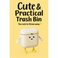 Cute Sliding Trash Bin | Tong Sampah Dinding Comel | Space-Saving Kitchen Organizer