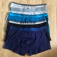 BYFORD 男裝 S-2XL 全棉彈力內褲 特價 $79/三條包郵
