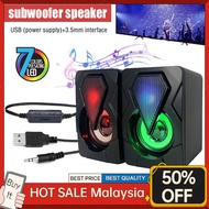 Stereo Speaker PC Computer Laptop RGB LED Gaming Speaker Mini Speaker For PC Computer Gaming Smart P