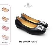 LA BELLA Lambskin Shoes Model DE CRYSTA FLATS 9 Colors