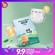 Miniro Bear Baby Diapers Tape 0.2cm Ultra Thin Breathable Diaper Soft and Leakage Prevention Design 5 Sizes 1piece/1bag (NB60,S52,M46,L40,XL36)