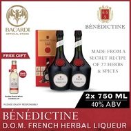 [Bundle of 2] Benedictine D.O.M. French Liqueur - 750ml / 75cl 40% ABV - Aromatic and Floral Liqueur