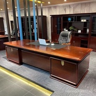 【FREE SHIPPING】老板桌总裁桌油漆办公桌新中式大班台老板办公桌实木办公桌椅组合