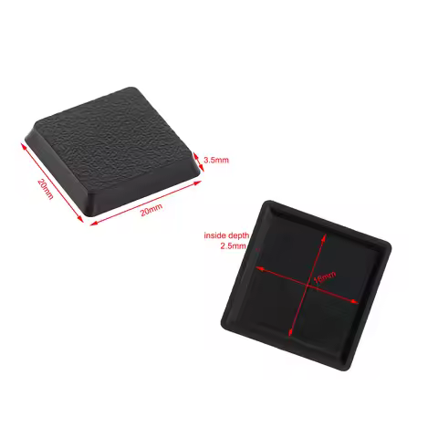 40pcs/60pcs/100pcs 20mm*20mm Square Model Bases for Wargames Table Games Plastic Black MB1020