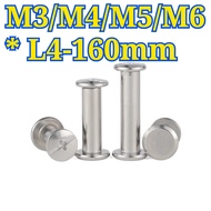 304 stainless steel flat head chicago screw | back rivets book binding screw | chicago screws M3/M4/