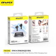 (cod) Awei T85 Enc 4 Mic ENC Noise Cancelling Bluetooth Headset Audio Earphone