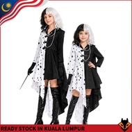 Kids & Women Cruella de Vil & Villainess Costume Set | Movie Character & Dress-Up Outfit