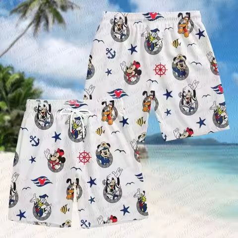2026 Mickey and Friends Cruise Shorts, Mickey Mouse Shorts Unisex Comfortable and Breathable