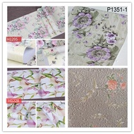 PVC Wallpaper Bunga Flower Design wallpaper dinding rumah