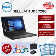 Dell Latitude 7280 Business Laptop i5 i7 6th Gen 8GB 16GB RAM 256GB 512GB SSD 12.5 Inch Display Backlit Keyboard