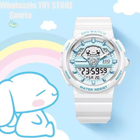 Sanrio Hello Kitty Watch Cinnamoroll Luminous Waterproof Alarm Clock Sports Women Girls Electronic W