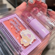 【 Ready Stock】 MAFFICK Teacup Bear Makeup Set Blusher Lip Glaze Lip Gloss 3 in 1 Combo Set Matte Lip Glaze Blusher Glitt