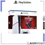 PlayStation 5 Disc Spider-man 2 Bundle Slim Disc Edition - Spiderman 2 Edition Sony PS5 Slim Disc Edition PS5 Console - The Latest Spiderman Game Superhero Marvel 🍭 PlayStation Console - ArchWizard