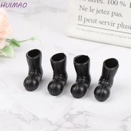 HUIMAO Santa Claus Shoes Model, Simulation Christmas Boots Mini Santa Shoes, 1:12 Doll House Plastic