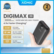 ACMIC DIGIMAX 20000mAh Powerbank Mini 22.5W Fast Charging Type C